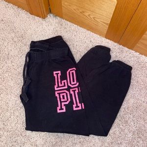LOVE PINK cropped sweatpants